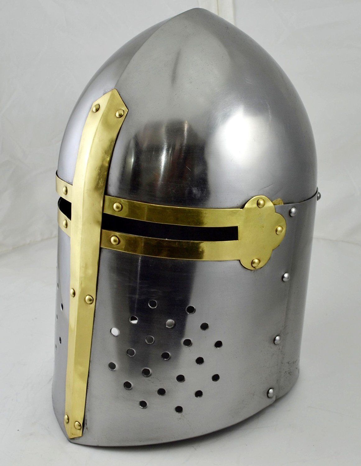 中世騎士 十字軍グレートナイト・アーマーヘルメット・レプリカ: 中世