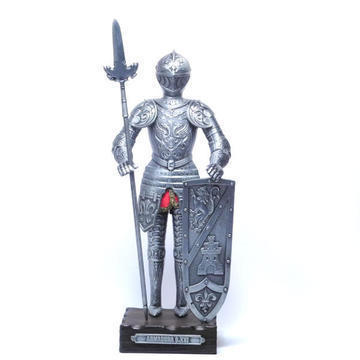 スペイン製 中世騎士 置物 ハンドメイド インテリアに！: 中世ヨーロッパ騎士・鎧・兜・甲冑・模造刀の館